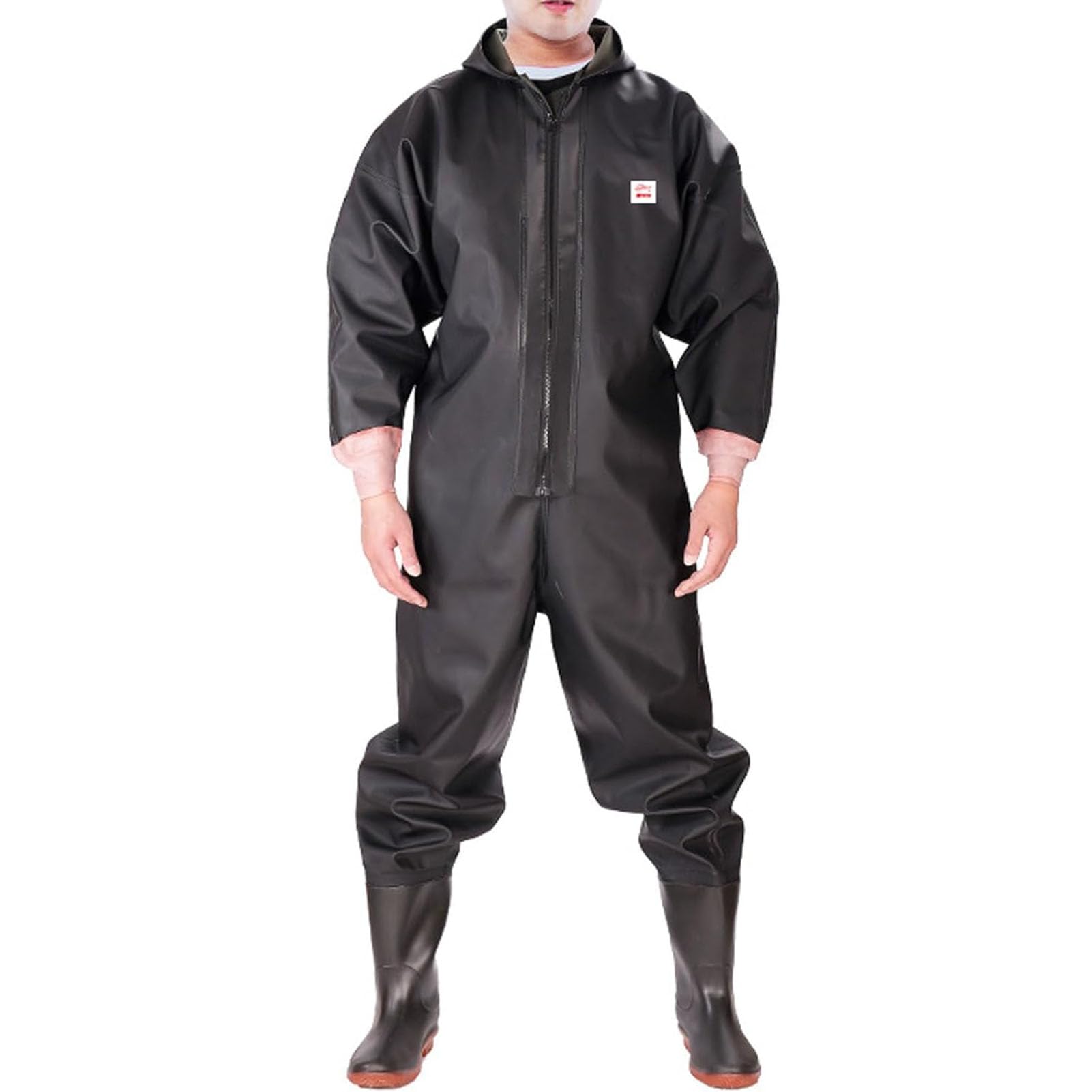 Wodery Wędkarskie Z Rękawiczkami Przeciwdeszczowymi, Wodery Crosswater Z Butami Kalosze, Spodnie Do Brodzenia, Wodoodporne, Unisex, Całe Ciało, Do Wędkarstwa(Size:44,Color:Czarne – bez rękawiczek)