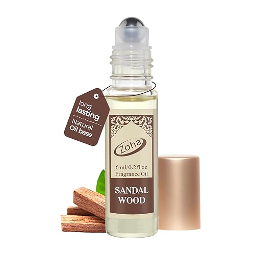 Zoha SandalWood - Perfume para mujeres y hombres, aceite de perfume sin alcohol, base de aceite de fragancia limpia natural de larga duración,