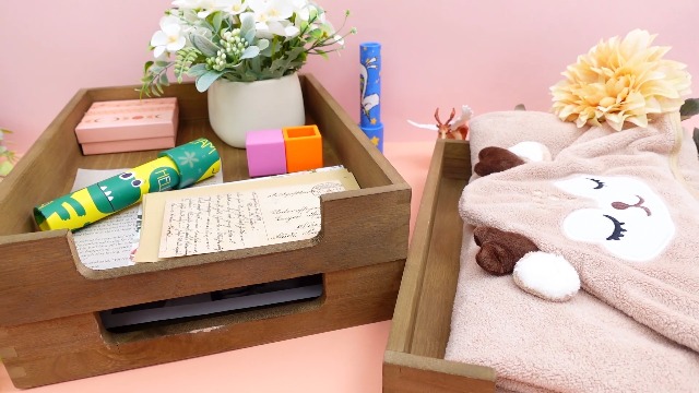 Letter Tray Organiser, Office Desk Tidy Storage Rack File Document Holder A4 Paper Filing Trays 4 Tier