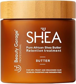 Beauty Garage Shea Butter Retention Hair Mask for Dry Hair | 250 ml Cream Texture for Shine &amp; Moisture | Hair Mask for Dam...