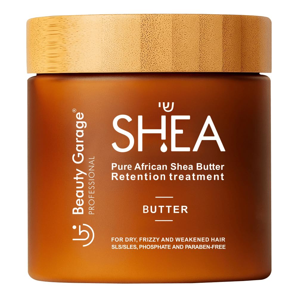 Beauty Garage Shea Butter Retention Hair Mask for Dry Hair | 250 ml Cream Texture for Shine & Moisture | Hair Mask for Damaged Hair All Types