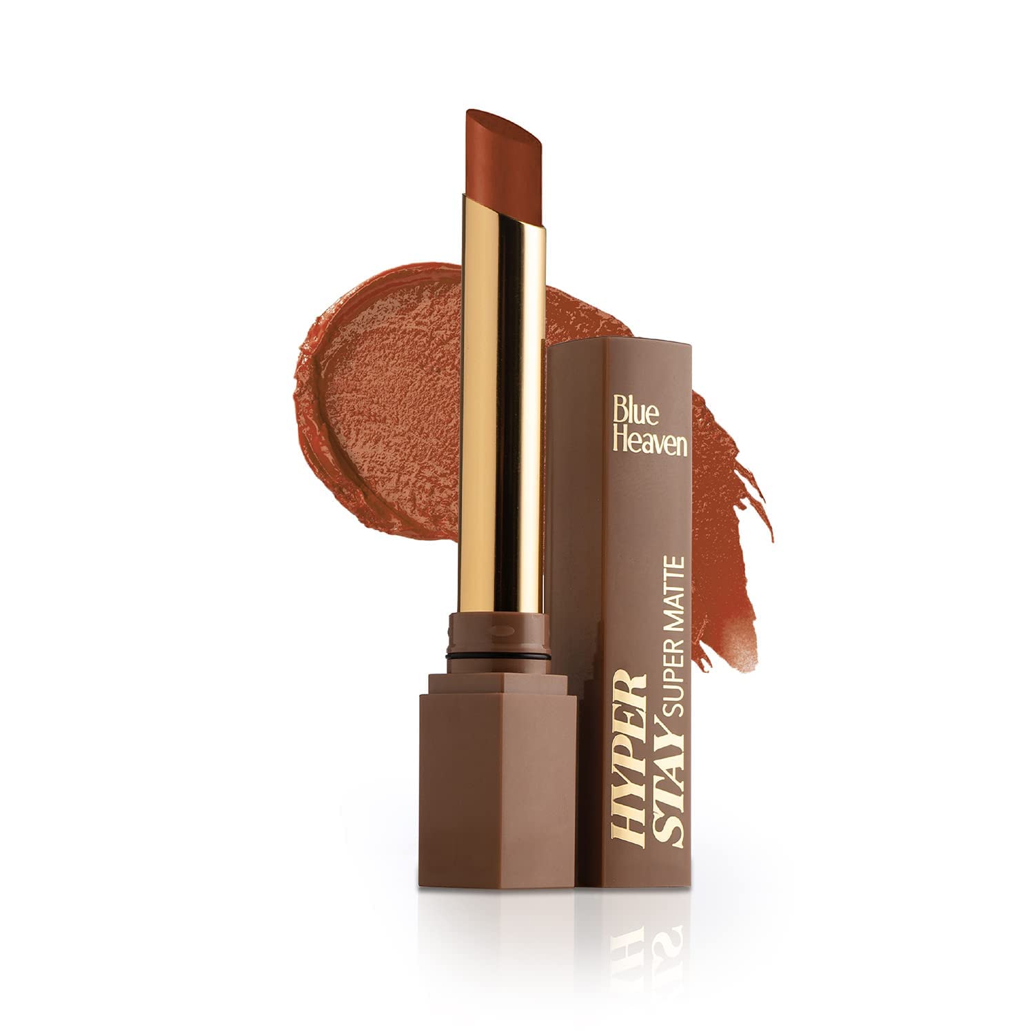 Blue Heaven Hyperstay Super Matte Lipstick, Hydrating Formula with Matte Finish, Long lasting & Transfer Proof Lipsticks for women, Cookie Chip - 715, 2.2gm