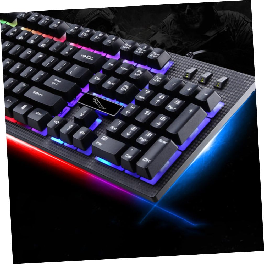Ensemble Noir 104 Touches Clavier Souris Gamer USB Lumineux