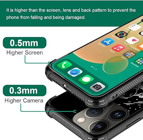 Miniatura 3 de Carcasa para iPhone 11, color negro y rojo en diseño de veta de madera, para hombres y niños, diseño gráfico de cristal templado 9H, a prueba de