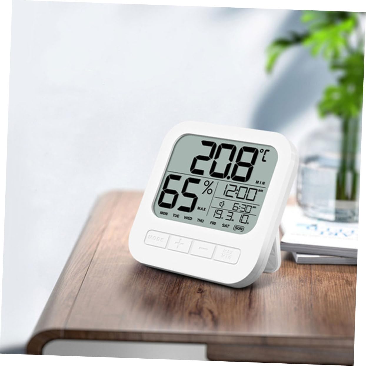 Toddmomy 2pièces Hygromètre Numérique Intérieur Thermomètre Avec Affichage De Humidité Température Indicateur De Alarme Et Enregistrement Valeurs Maximales
