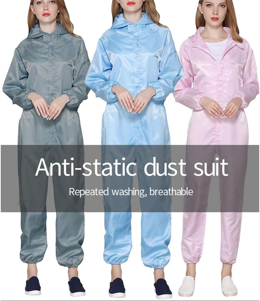 Jlong Washable Clothing with Attached Hood, Elastic Cuff, Elastic Wrist, Reusable Large Unsex Workwear Clothing Suit for Women Men : Clothing, Shoes & Jewelry