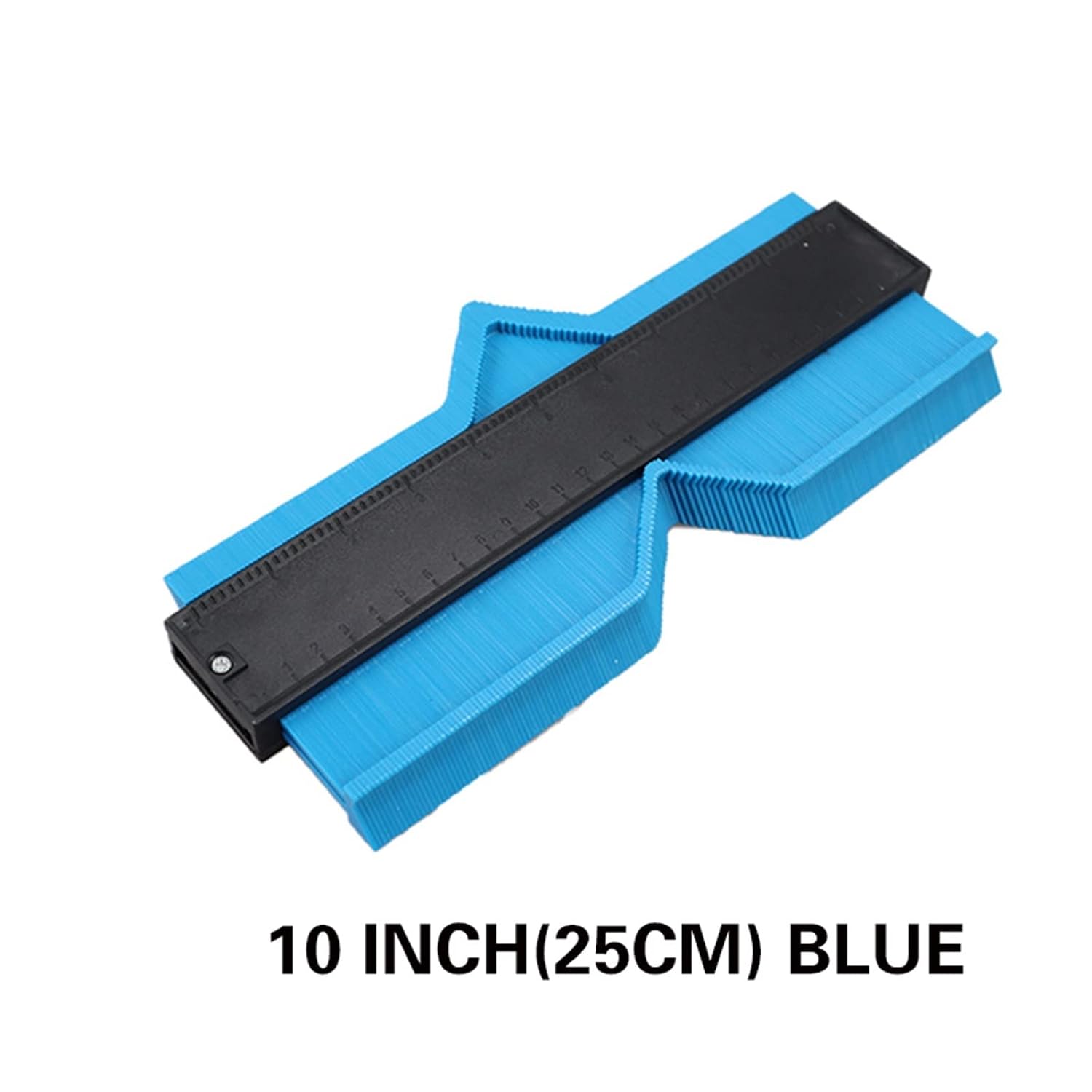 Contour Gauge Duplicator Ceramic Tile Carpet Cutting Template Profile Measuring Angle Ruler Contour Duplicator Woodworking Tools 1Pcs(10 Inch Blue)
