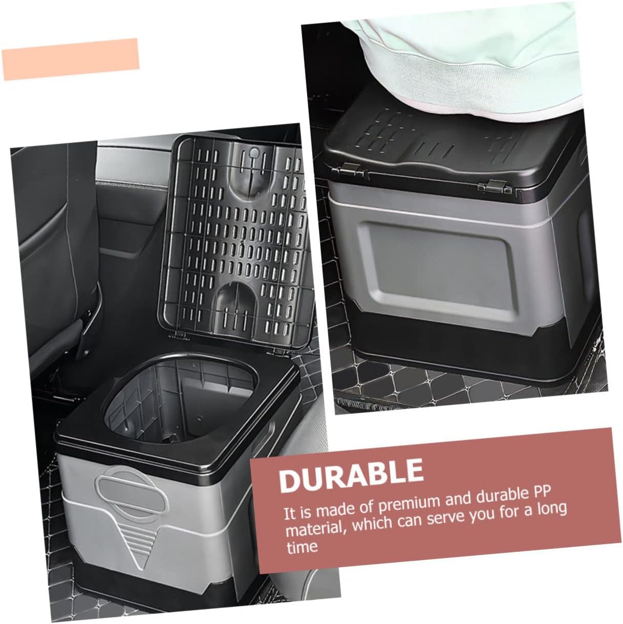 Portable Folding Toilet for Camping Emergency Travel Potty Storage Box Lightweight Outdoor Toilet for Car and Hiking