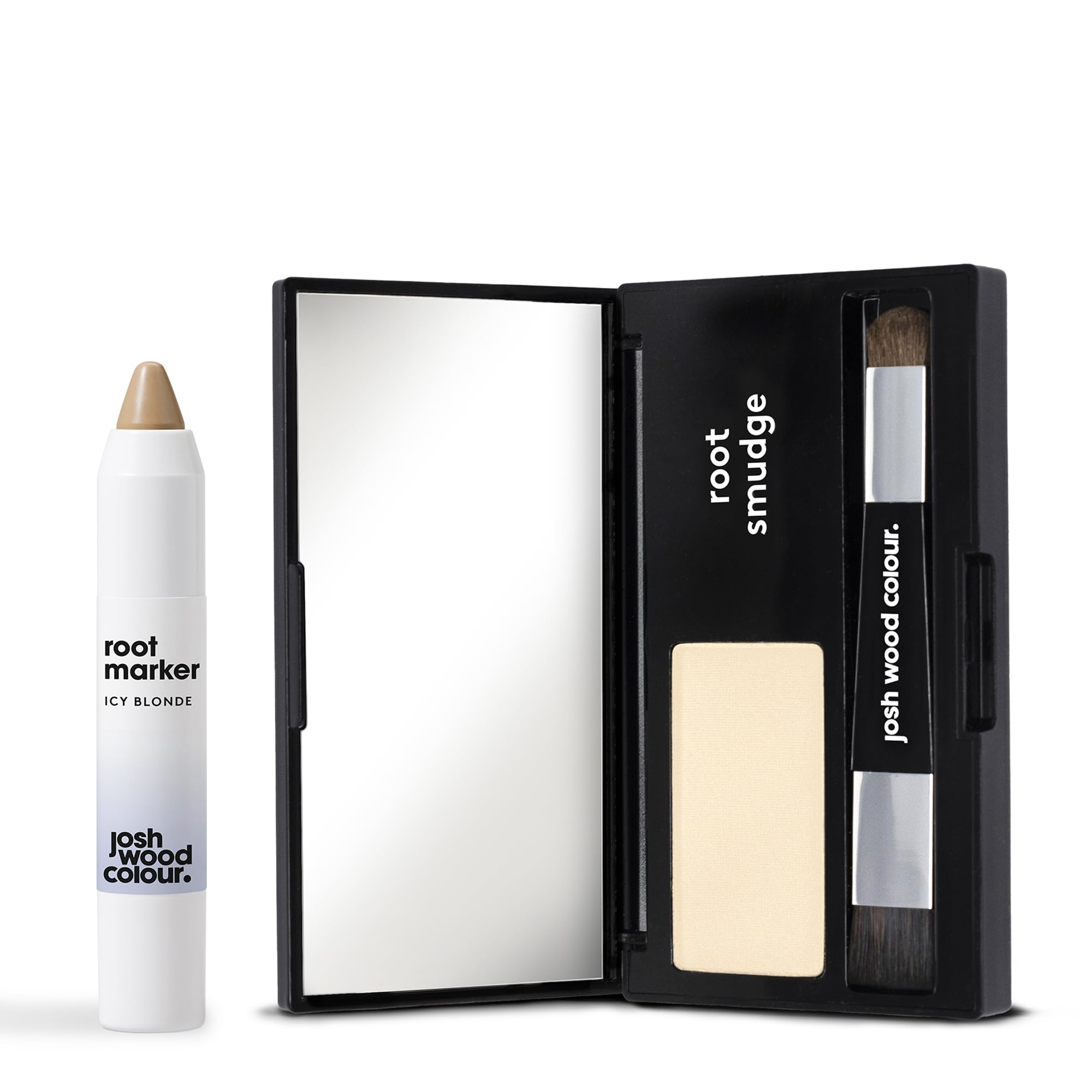 Josh Wood Icy Root Touch Up - Blonde Root Smudge + Blonde Root Marker Bundle, Icy Blonde, 49.5 g (Pack of 2)