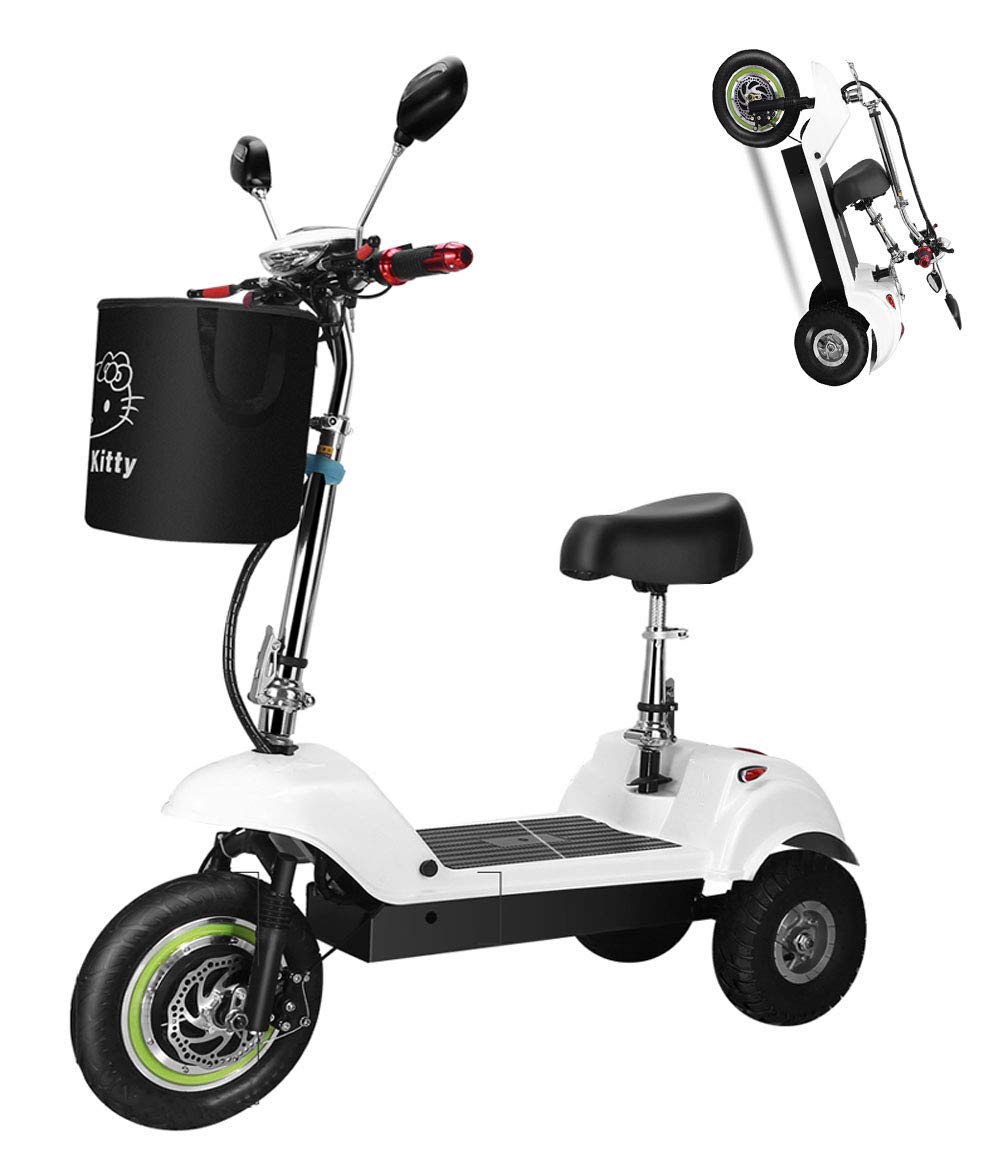Buy ZHBMT Threewheel electric scooter,Portable Electric Scooters Adult Foldable, 150 kg Max