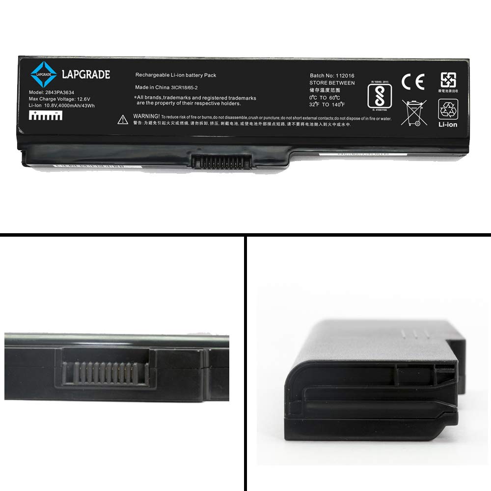Lapgrade Battery for Toshiba Dynabook CX, EX, MX, SS, TX Satelite A660 C640 C650 Series (B07DTRYT8Z) Amazon Price History, Amazon Price Tracker