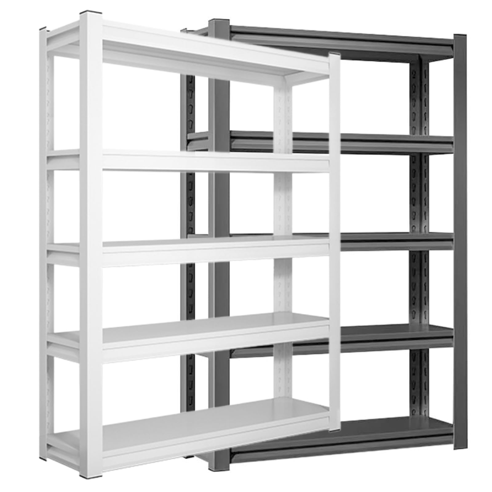 Scaffalatura in acciaio resistente a 5 ripiani, regolabile, per garage, magazzini e cantine, facile da montare, 182,9 x 88,9 x 50,8 cm (altezza x larghezza x profondità), durevole e stabile