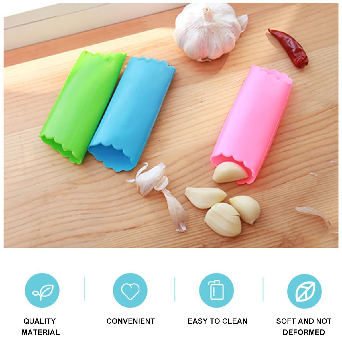 Pelaaglio In Silicone - Sbuccia L'Aglio In Secondi, Senza Odore E Facile Da Pulire - Foto 8