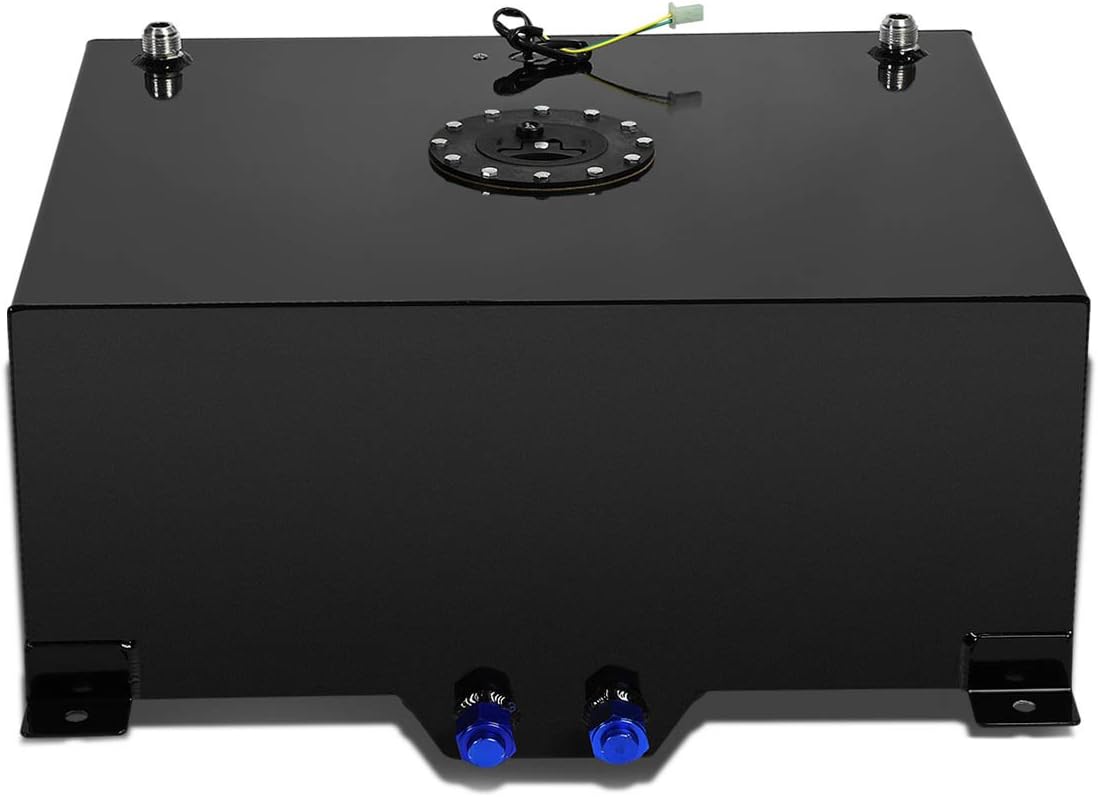 DNA MOTORING 20 Gallons Aluminum Top-Feed Fuel Cell Gas Tank 24" (L) x 19.75" (W) x 10" (H),ALU-FT-T8-BK