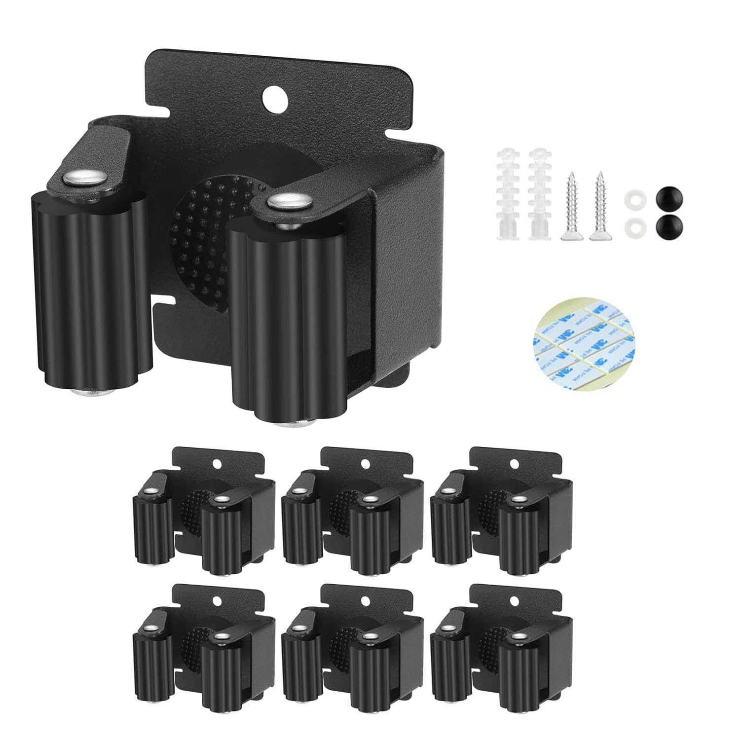 15 Stück Besenhalterung Wand - Edelstahl Besenhalter Silber