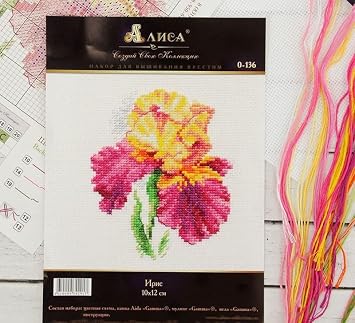 Alisa Cross Stitch Kit - Iris