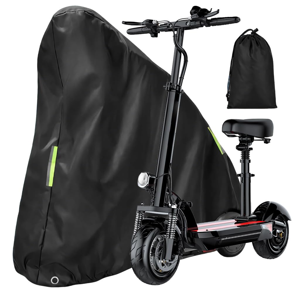 Funda para Patinete Eléctrico, 130x115 CM, Oxford 210 Funda Patinete eléctrico Exterior Impermeable con Agujeros de Bloqueo y Bolsa, Toldo Cubierta Patinete Lluvia Antipolvo, Pare Exteriores
