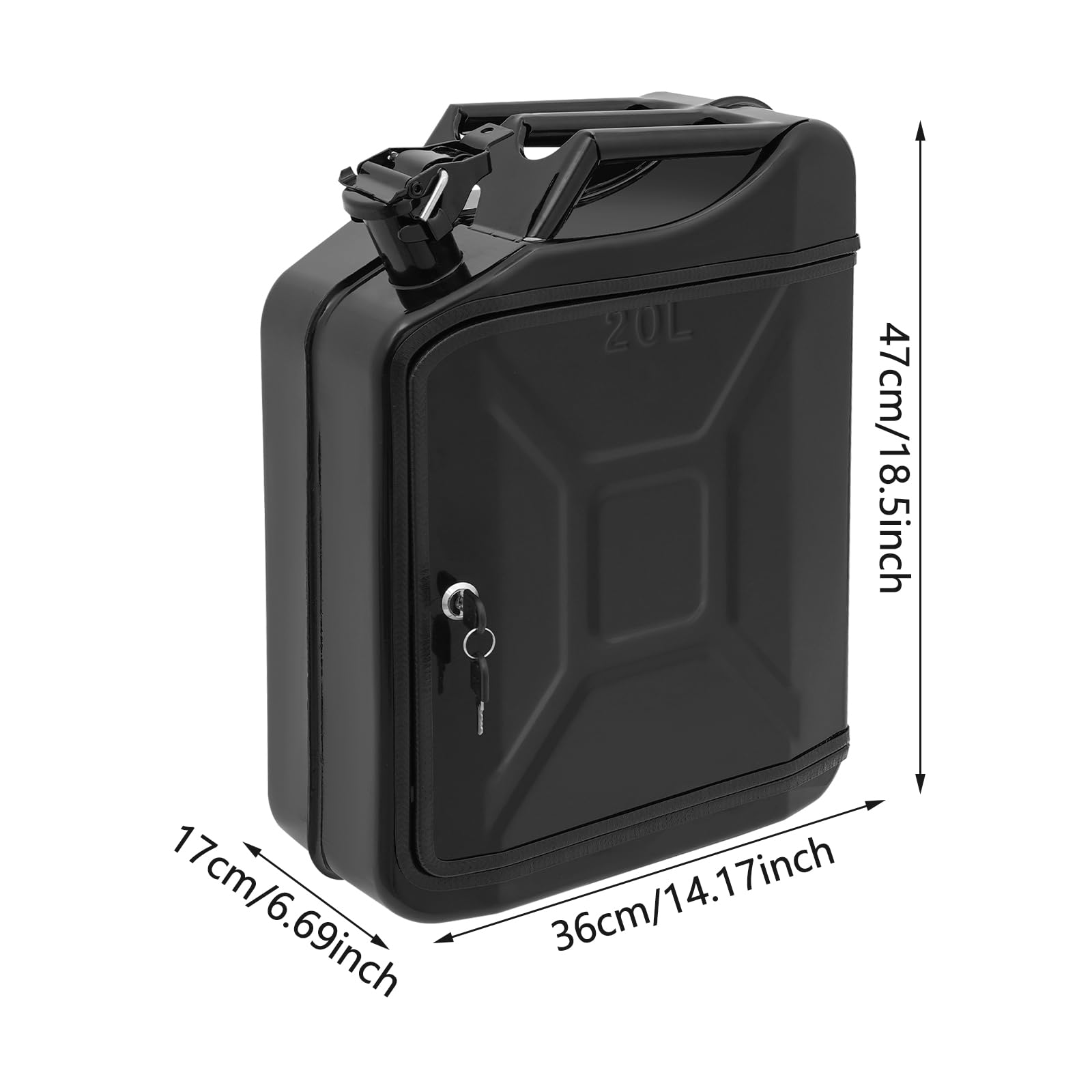 Kanister Bar 20L Tragbarer Abschließbare Mini Bar Metall Mobile Bar Benzinkanister Design Geschenke für Männer, 36 x 17 x 47 cm