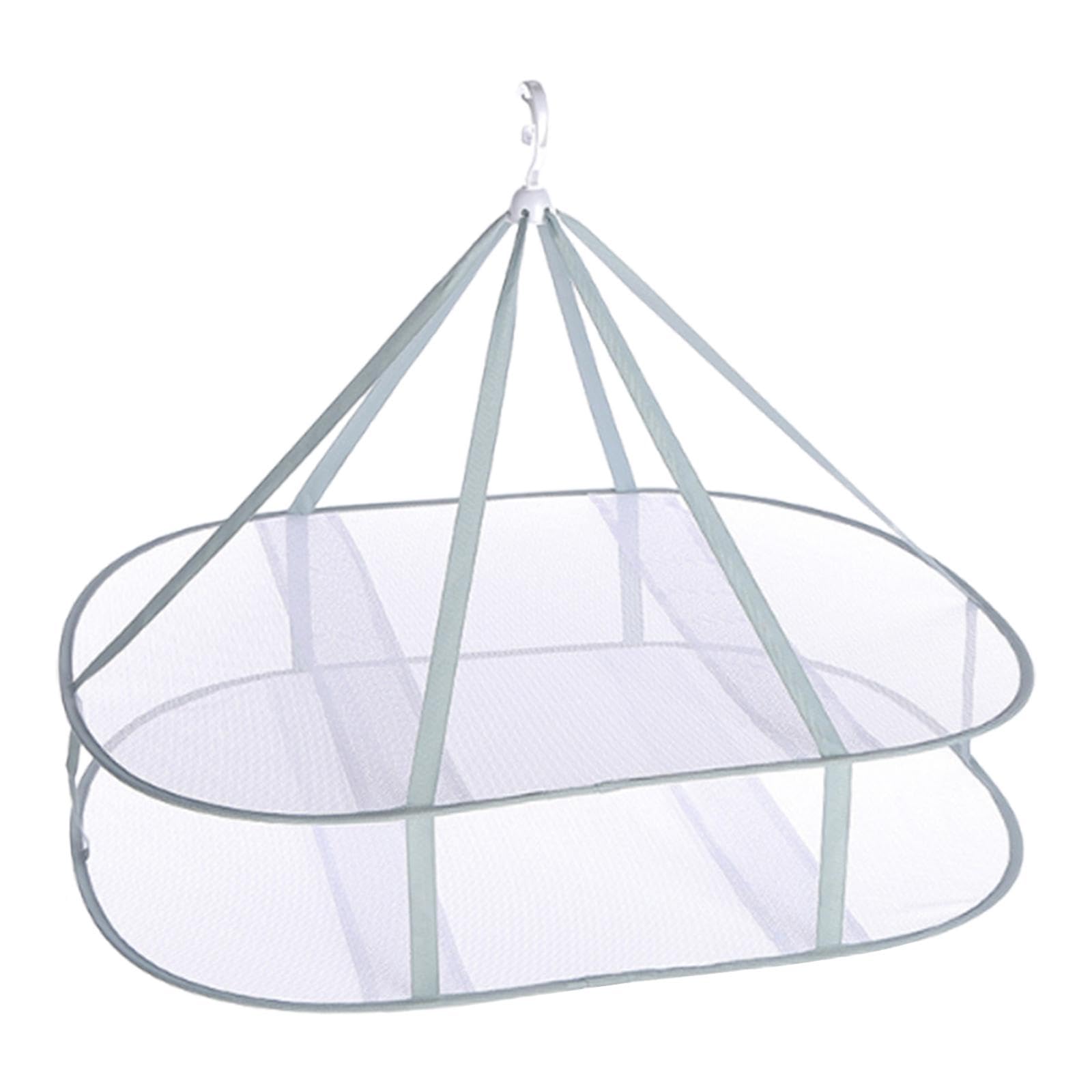 MagiDeal Sweater Drying Rack,Laundry Drying Rack,Mesh Dry Net,Portable Stackable Foldable Hanging Dryer for Socks Toys Dolls Clothing, M