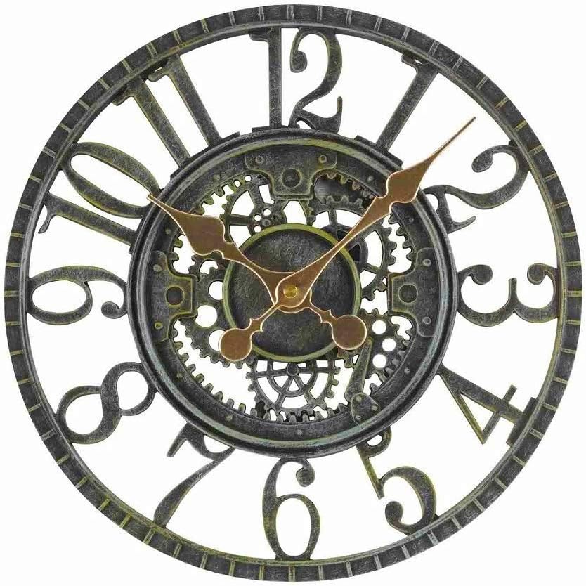 Direct Global Trading Newby Mechanical Wall Clock - Verdigris 12''