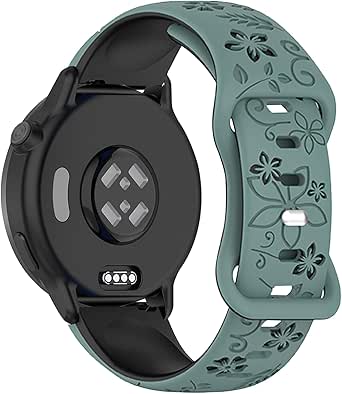 Cinturino Nylon 20mm Per Garmin - Elastico Intrecciato, Per Vivoactive, Forerunner, Venu, Approach, Verde