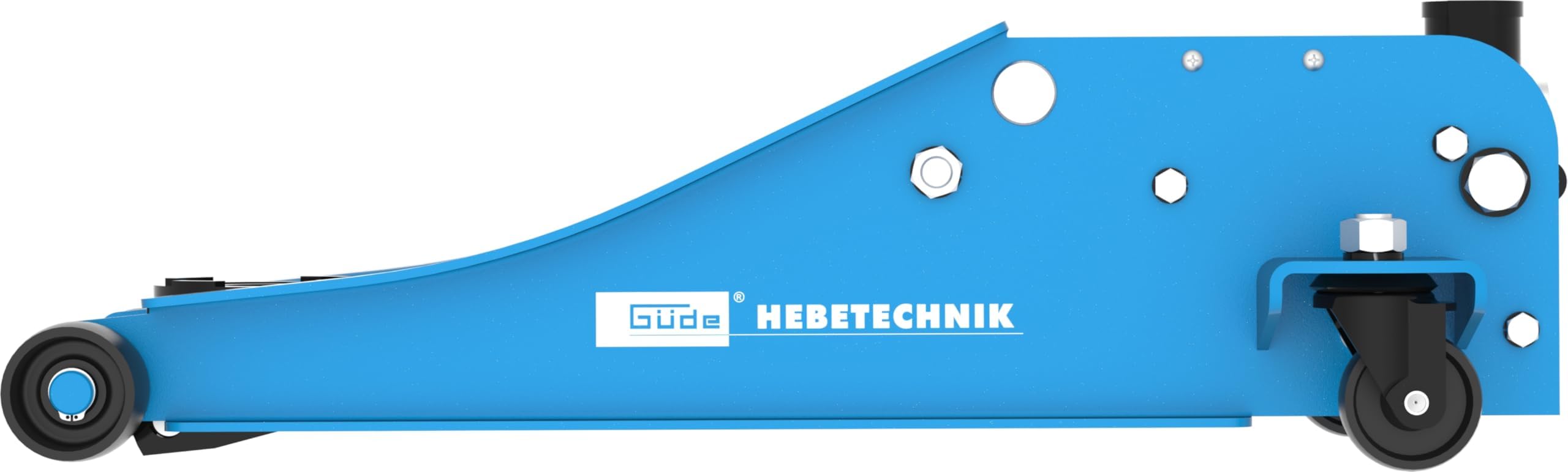 Güde GRH 2,5/510L Rangierwagenheber - 2,5 Tonnen Hubkraft, 10 Zentimeter Lastteller-Durchmesser, min. 8 bis max. 50,8 Zentimeter Hubhöhe, Doppelzylinder System, besonders niedrige Unterfahrhöhe