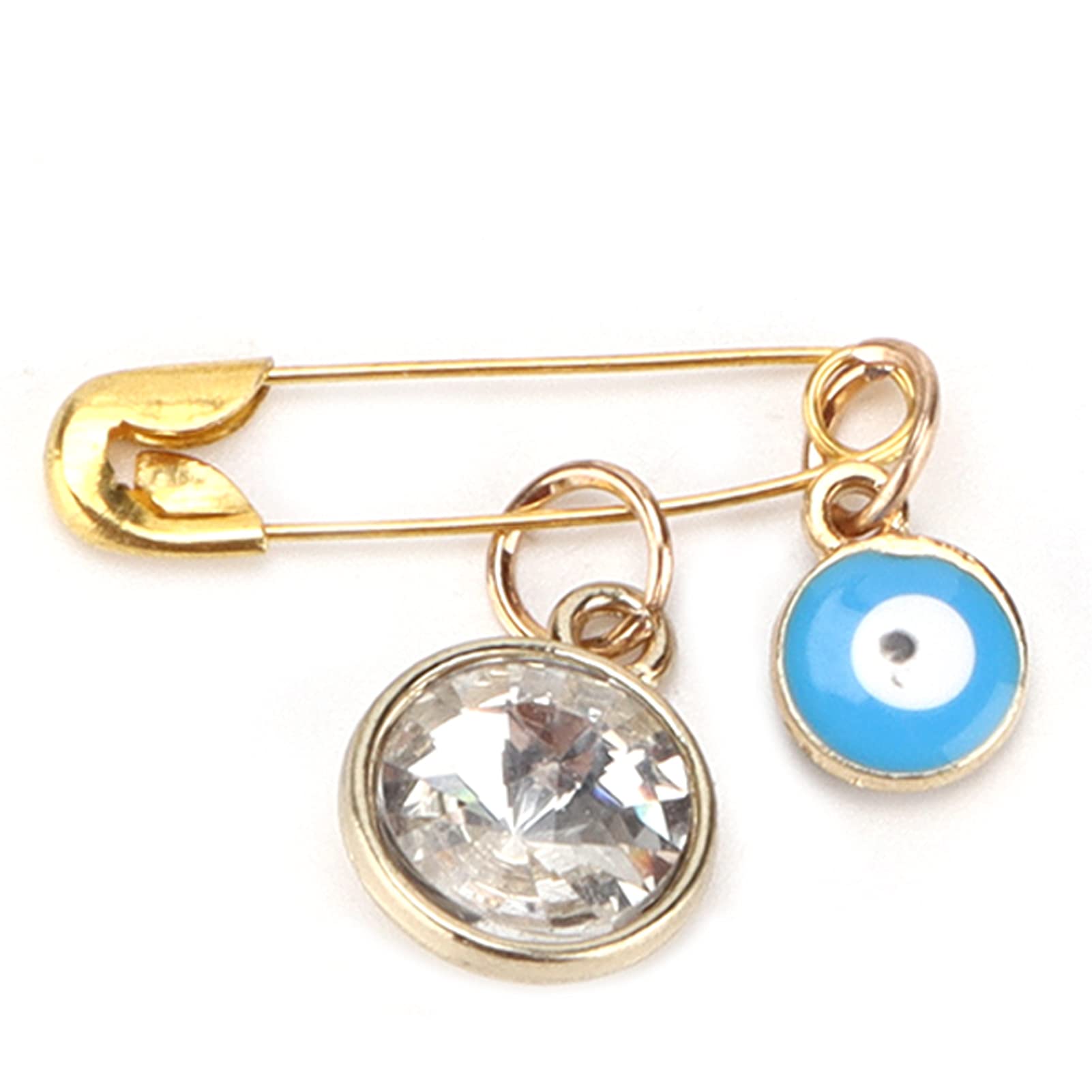 5Pcs Evil Eye Pin, Evil Eye Brooch Pins for Good Luck Success and Protection Turkish Hand Stroller Pin Safety Decorative Pins - Image 3