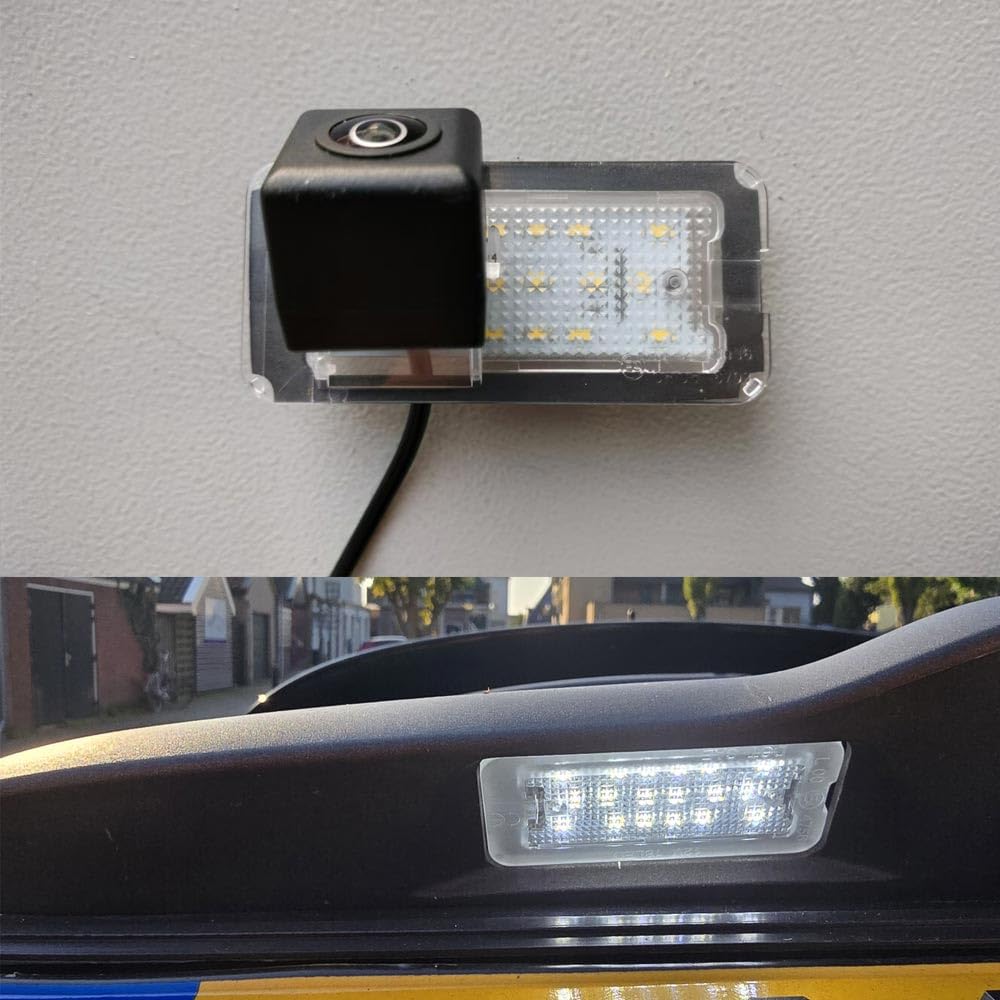 Cámara de aparcamiento de visión trasera HD de repuesto para Fiat Abrath 500 500X Twinair 595 695 500C 595C 695C/FWD 312/Jeep Grand Cherokee/Maserati Levante/Dodge Viper (NO.7301 (71 x 33 mm)