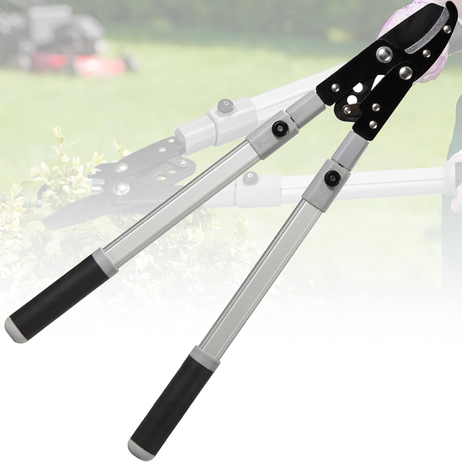 Garden Tools, Extendable Bypass Loppers Heavy Duty, 27-41 ft ft Telescopic Branch Cutter, Effort-Saving Tree Trimmer Garden Shear, Professional Tree Loppers for Gardening, 5Cm Cutting Capacity