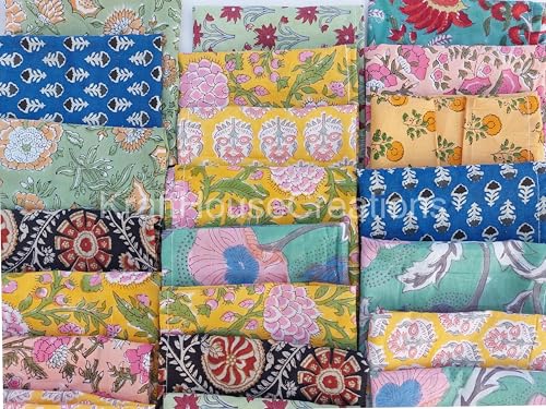Serviettes 100% coton KHC imprimées main de 30x30 cm pour cuisine et table