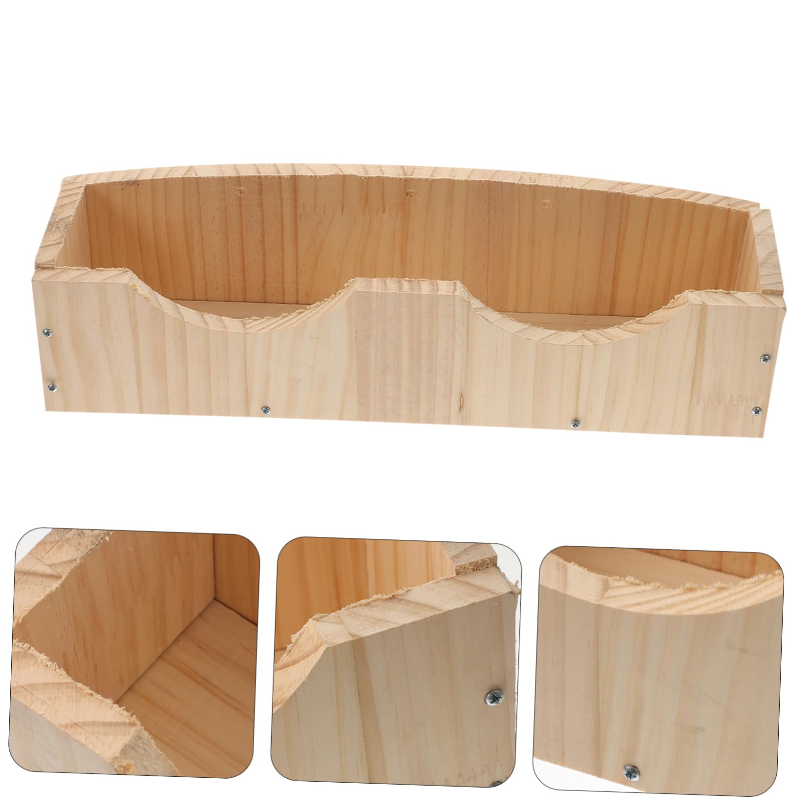 Mangiatore per Conigli in Legno Supporto per Fieno Porta Cibo Grande Fissabile per Roditori