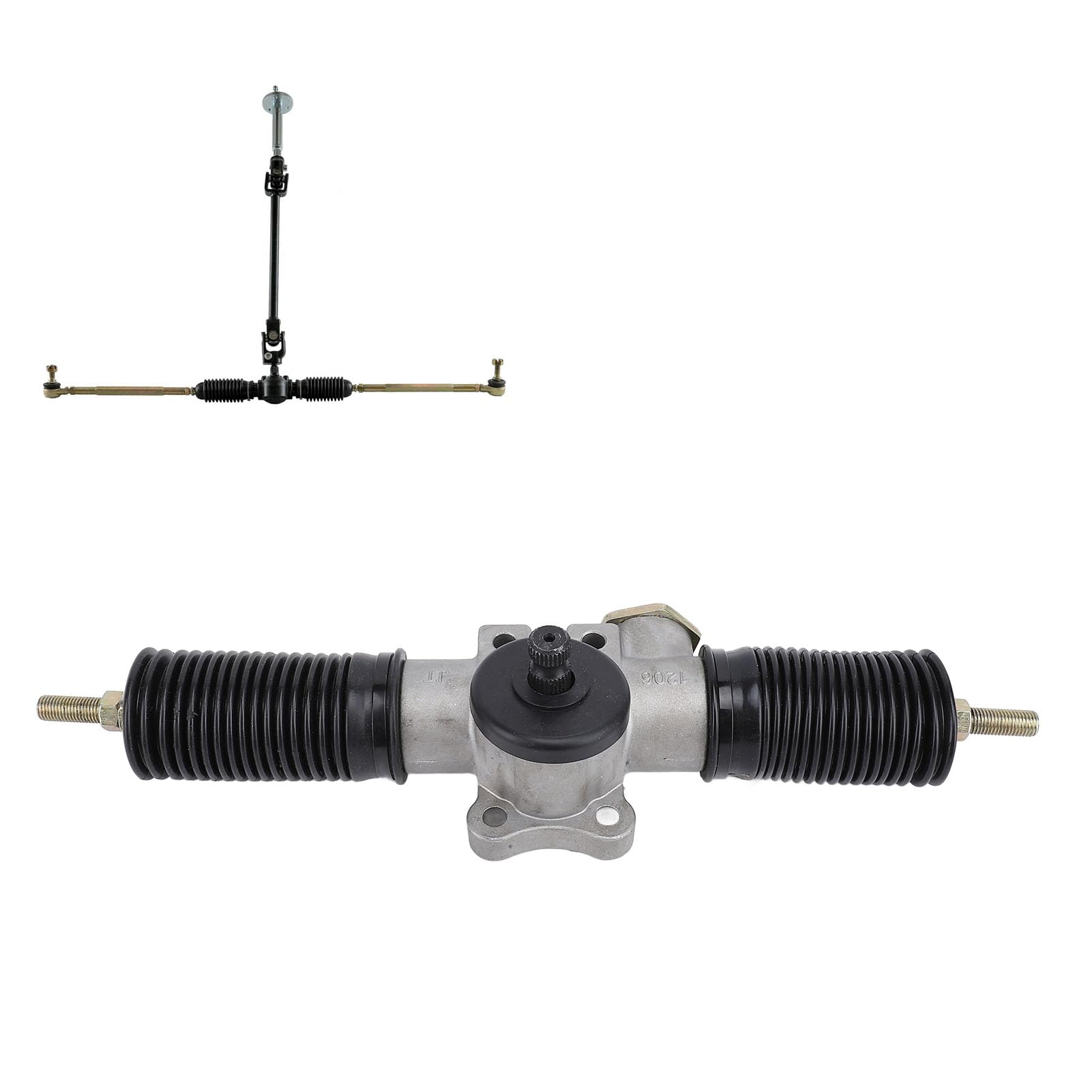 Eje de dirección, 30 dientes, 360 mm, conjunto de dirección asistida, apto para karts, ATV, UTV, quad, drift, triciclo, eje de dirección de aleación metálica, conjunto de caja de