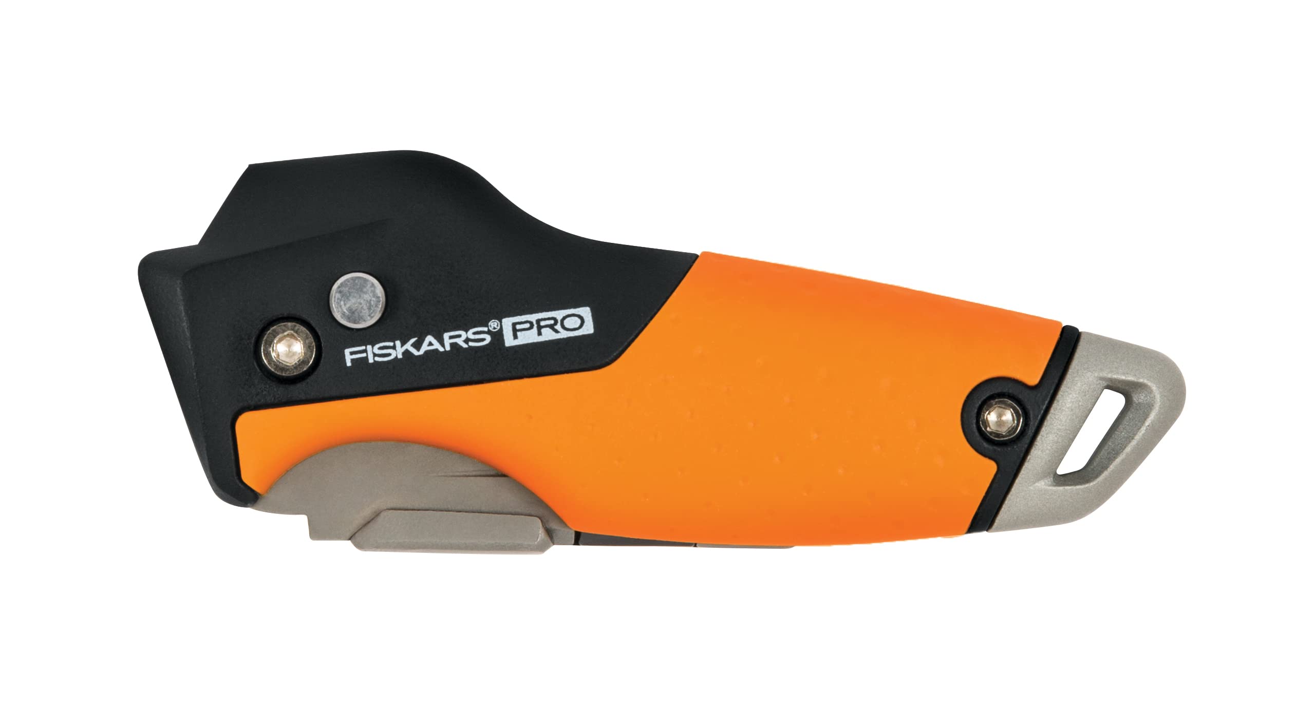 Fiskars Taglierino universale pieghevole, Lunghezza 17 cm, Acciaio inossidabile/Plastica, Nero/Arancione, CarbonMax, 1027224