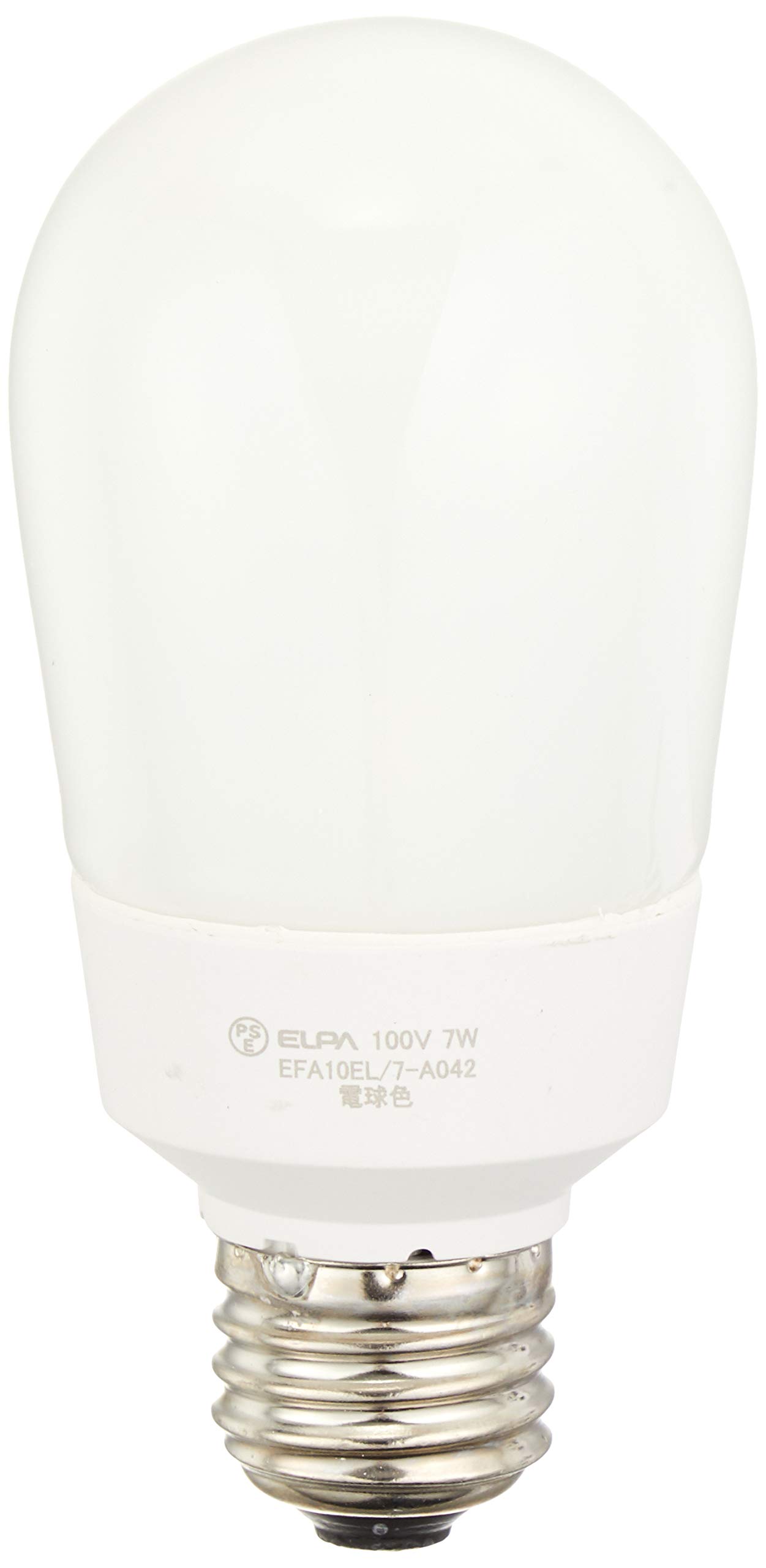 Amazon | ELPA 電球形蛍光ランプ 40W形 口金直径26mm 電球色 EFA10EL/7 