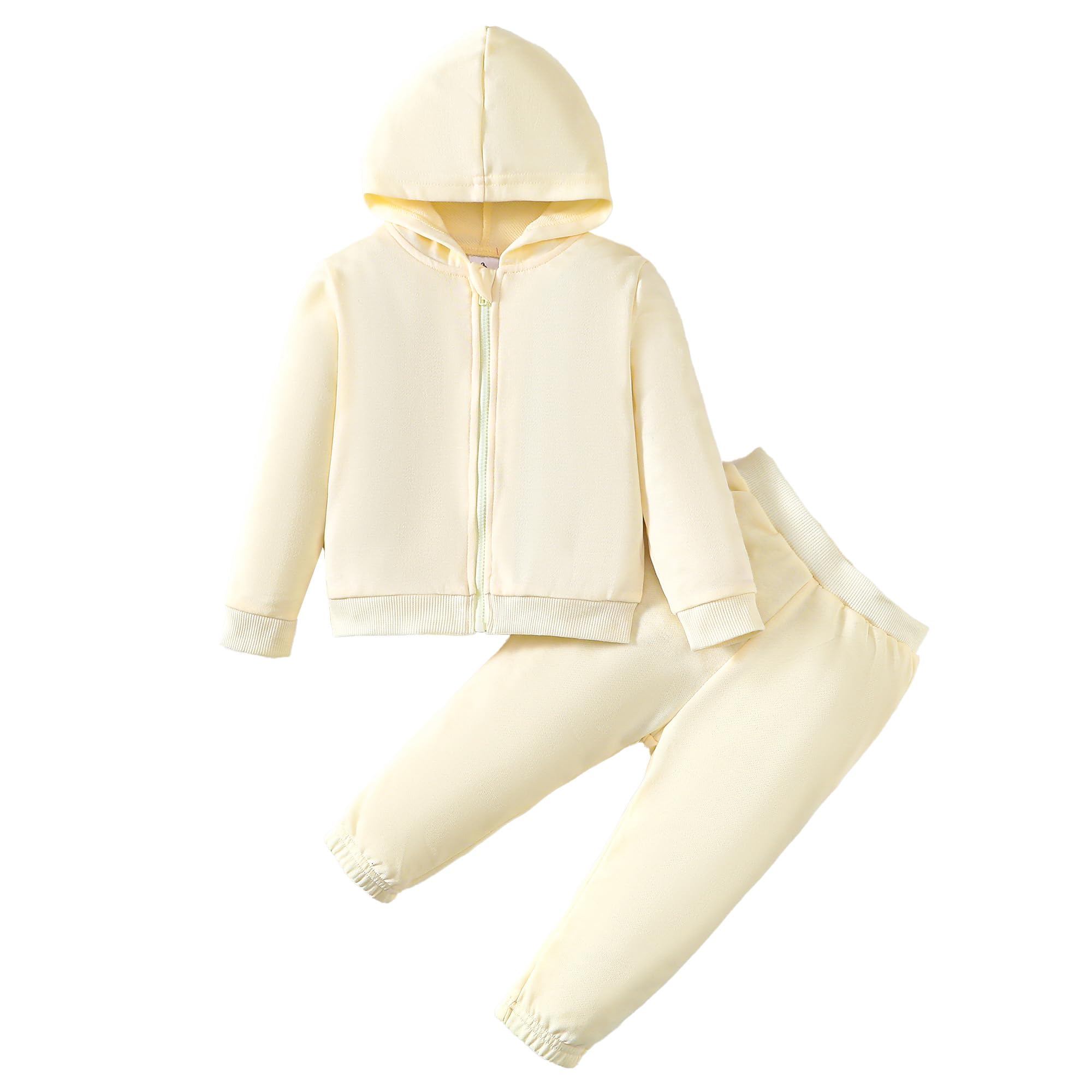 Baby Girls Boys Toddler Hoodie Zipper Sweatshirt 2Piece Fall Clothes Sweatpants Jogger Outfits Set