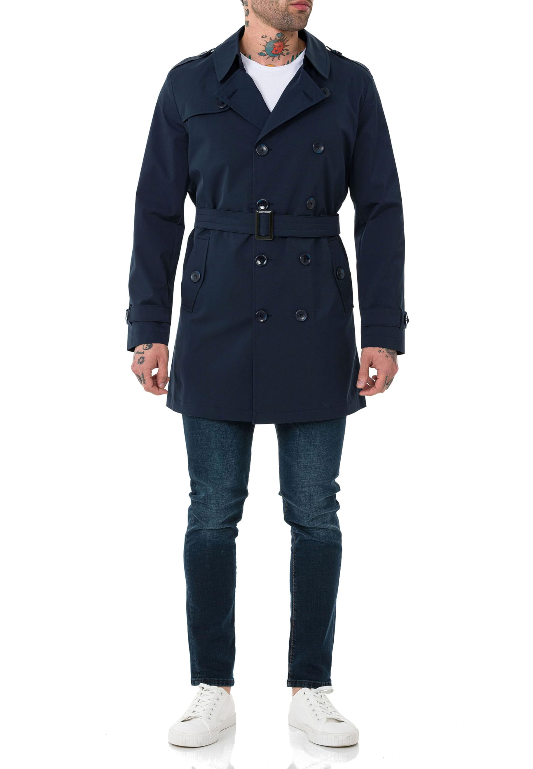 Red Bridge - Cappotto da uomo Trench, versione Light