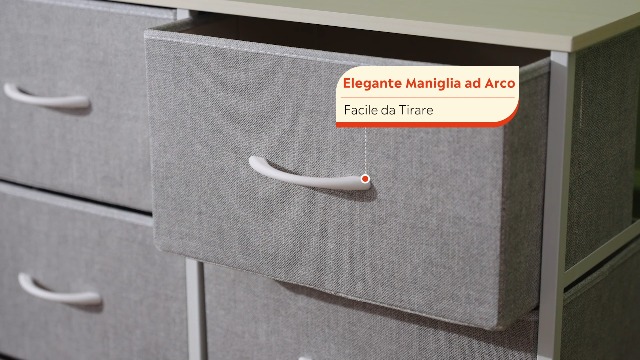 Cassettiera In Tessuto WOLTU - 5 Cassetti, Vintage, Per Camera, Corridoio - Foto 7