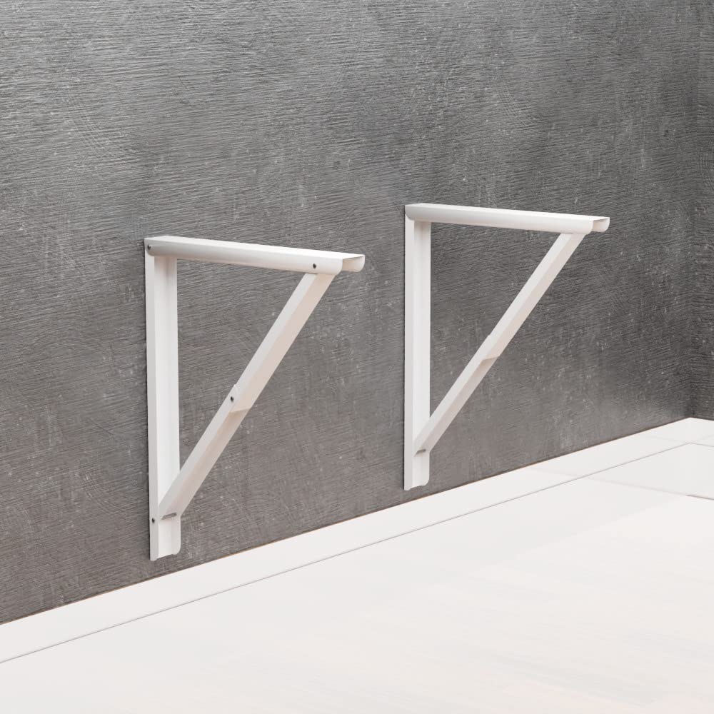 LAMPOC Folding Self Table Brackets, Folding Table Bracket Hinge Wall Mounted, Heavy-Duty Steel Collapsible Shelf, Multipurpose Bracket with Fittings for fold Down Table or fold Down Racks (Only Brackets with screws and screw plugs) (24 inch) (B0BYK58HB6) Amazon Price History, Amazon Price Tracker