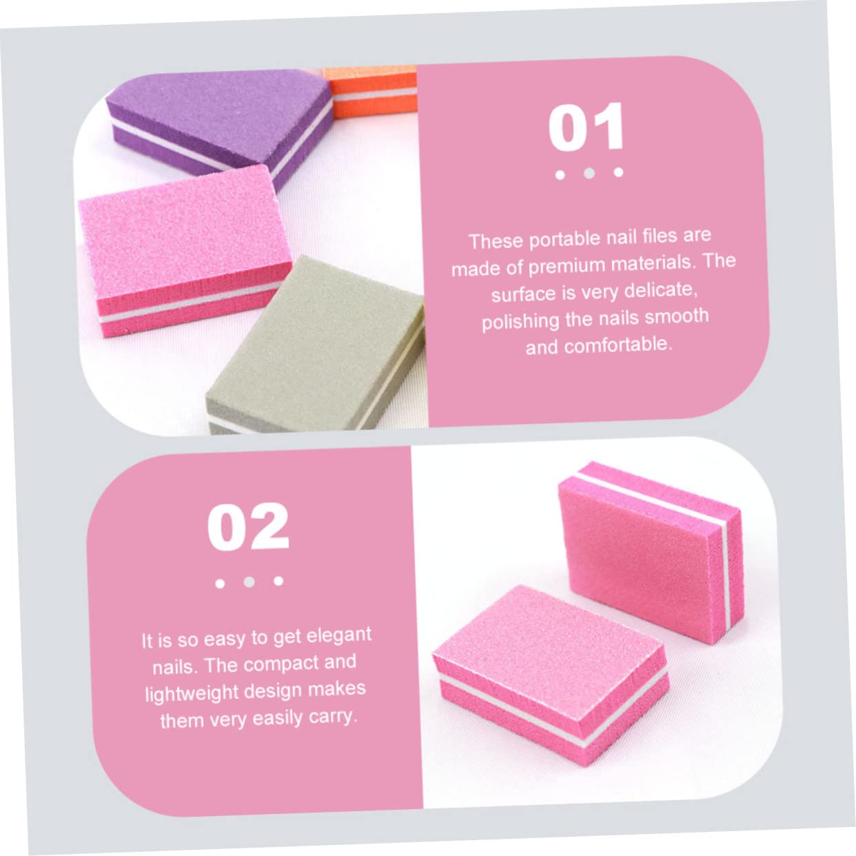 FRCOLOR 250pezzi Limette Per Unghie Professionali Per Manicure e Pedicure e Sicuri Per La Unghie Per e Casa