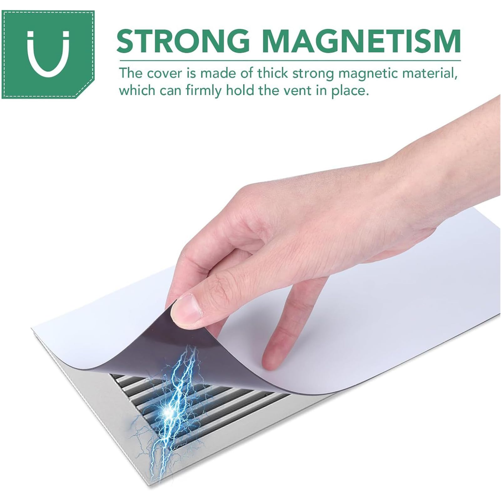 Confezione da 3 coperture magnetiche resistenti per prese d'aria standard per pavimenti domestici, coperture per prese d'aria standard, multifunzionali, con guarnizione completa, 14 x 30,5 cm, per