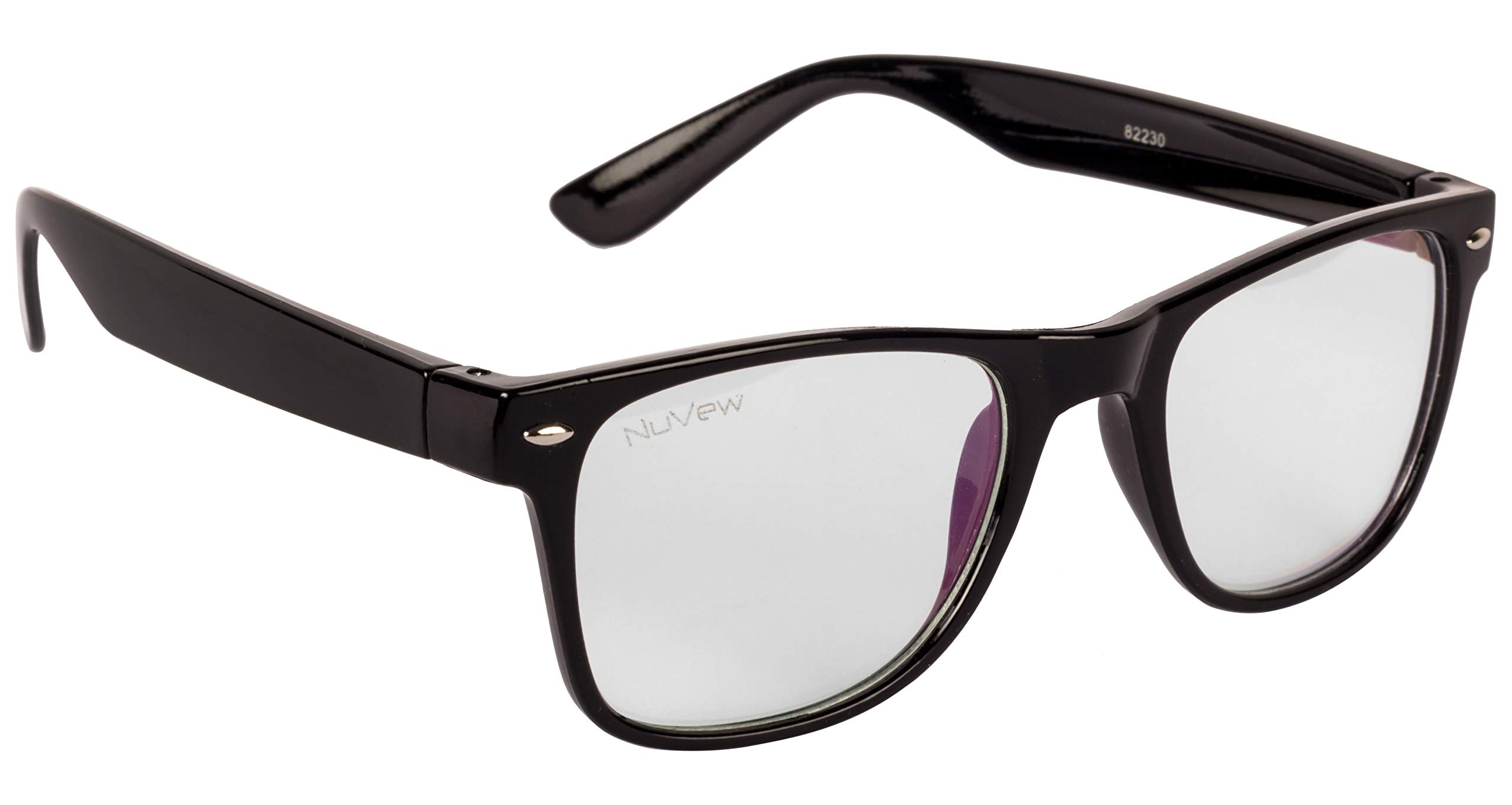 UV Protected Rectangular Unisex Sunglasses - (Clear Lens | Black Frame | Medium Size | NW-82230-22)-image-21