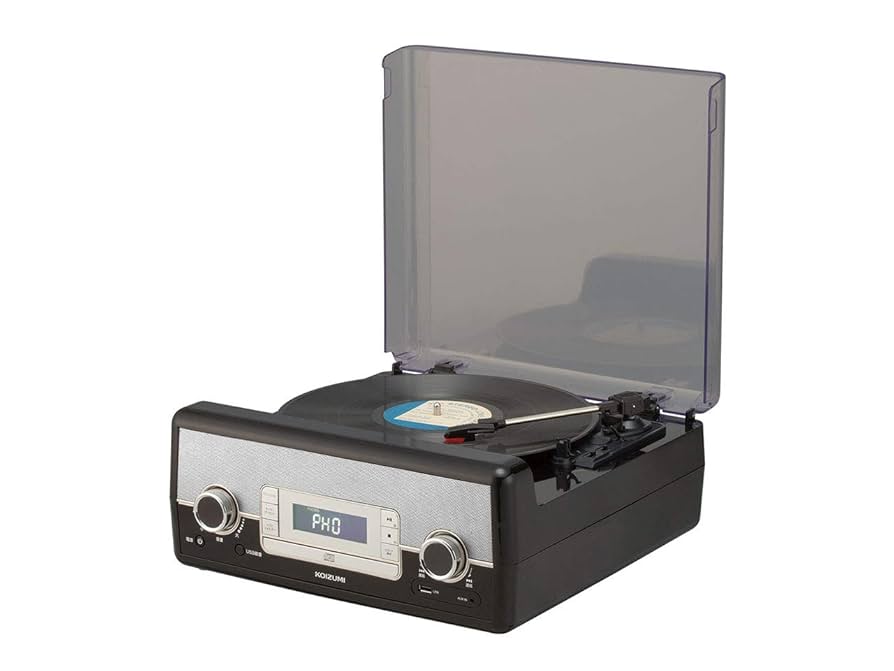 コイズミ　レコードプレーヤーUSBメモリ(MP3)自動変換録音マルチコンポ コイズミ レコードプレーヤーUSBメモリ(MP3)自動変換録音マルチ