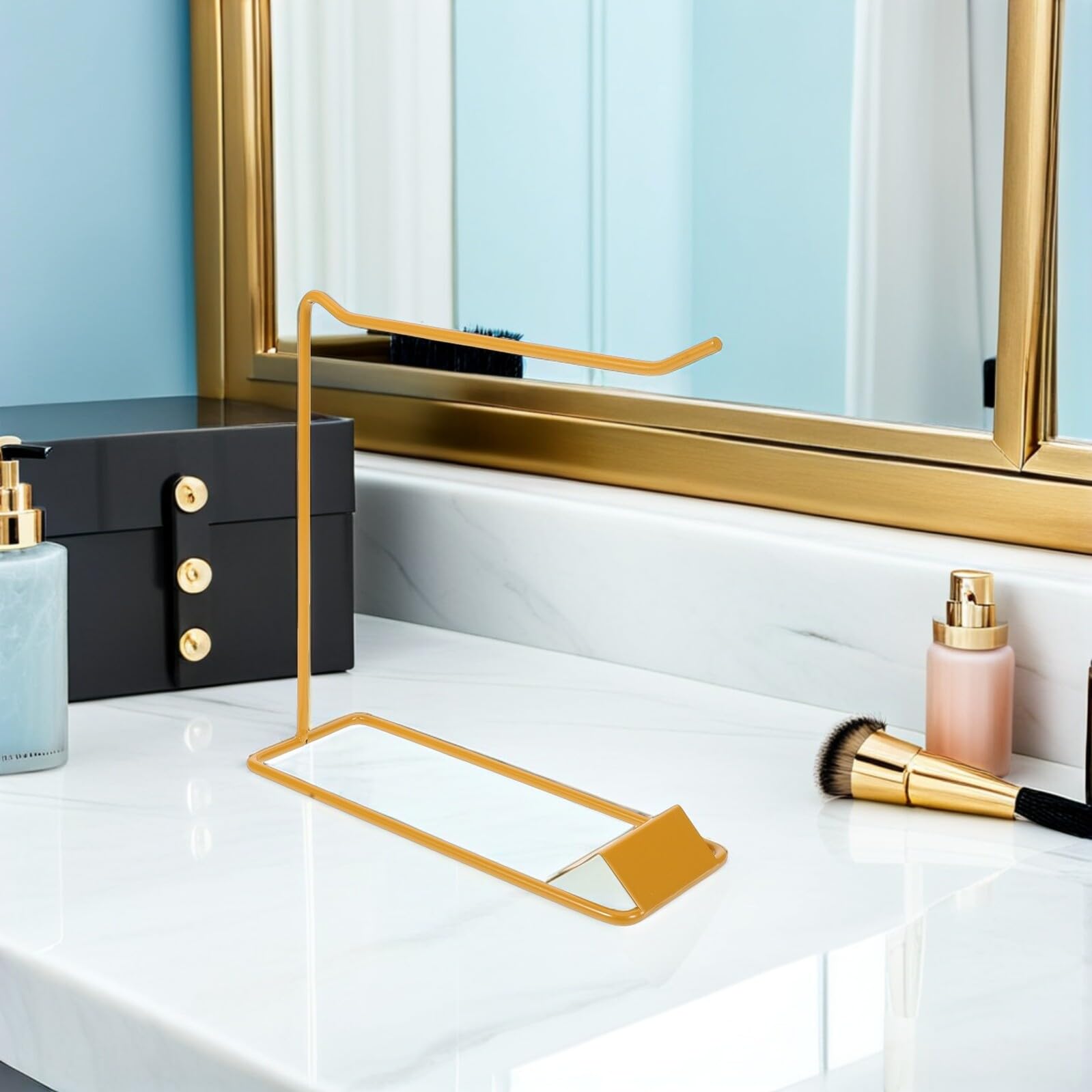 Ciieeo 5 Stück-pack Maniküre Präsentationsständer aus Eisen in Gold Eleganter Nagellack Farbkartenhalter mit Effizienter Probenorganisation für Professionelle Salonanwendung