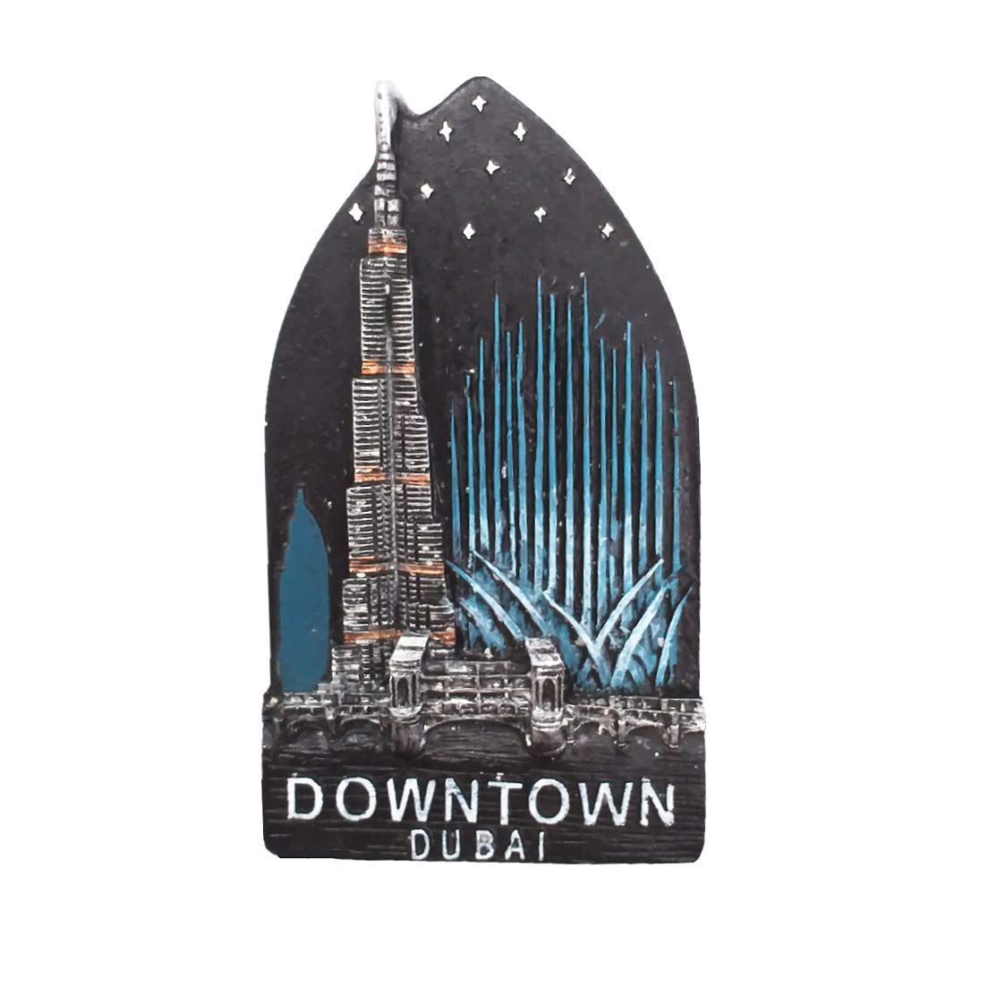 3D Burj Khalifa Tower of Dubai United Arab Emirates Souvenir Gift Fridge Magnet Home & kitchen Decoration Magnetic Sticker Dubai Refrigerator Magnet(Black)