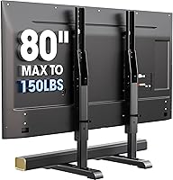 Vista 1 de AX WABER - Soporte universal para TV, base de soporte de TV de mesa sin oscilación, reemplazo para la mayoría de televisores LCD LED de 24 a 80