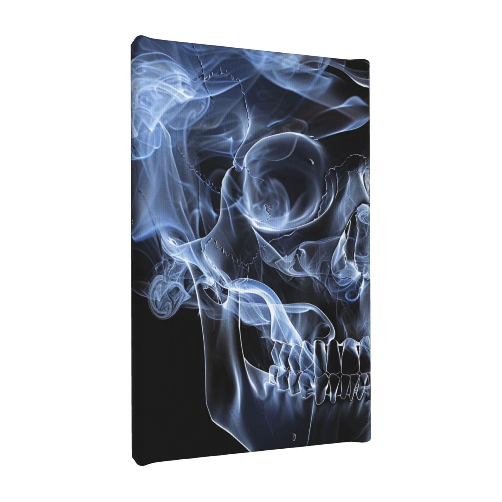 YKLJG Skull Printed Wall Art Canvas Painting 20x30 CM Wooden Framed Picture Painting Artwork Prints for Bedroom Kitchen Home Office Decor