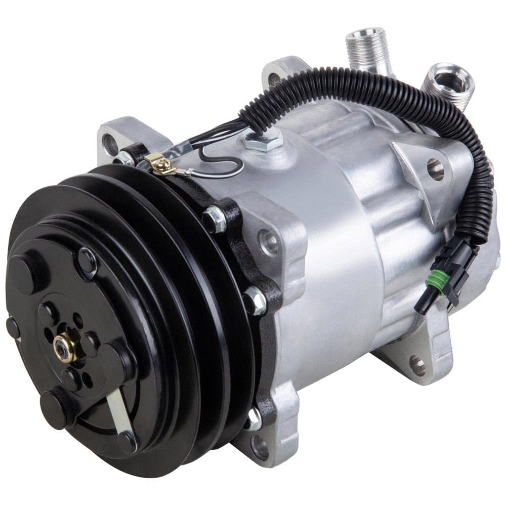 AC Compressor & A/C Clutch For Freightliner Mack & International Replaces Sanden SD7H15HD 12v 4654 4664 4639 8104 4647 - BuyAutoParts 61-05355AMZ New