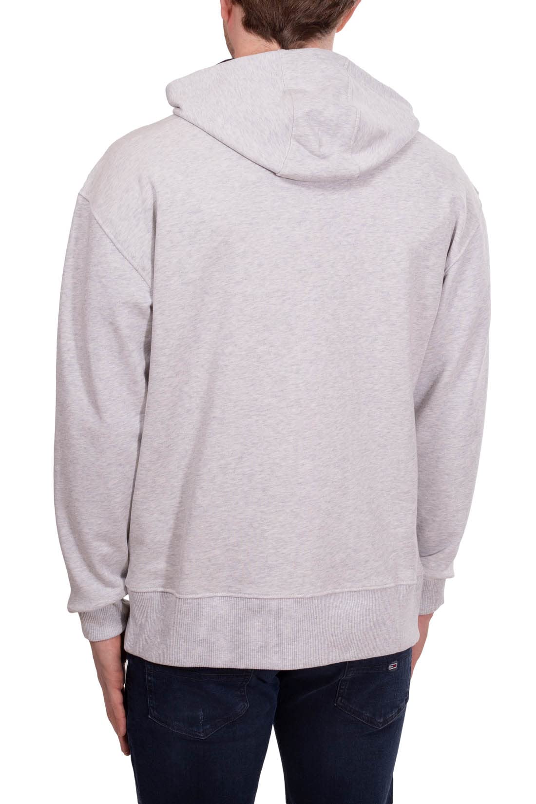Tommy Jeans - Bluza męska z nadrukiem Logo, szary, XXL