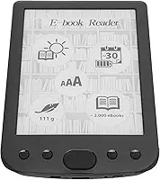 Yinhing Leitor de E-book de 6 Polegadas, 8 GB de Armazenamento, Bateria de 2500 MAh, Tela Confortável para Os Olhos, Leve e Portátil Com Suporte para PDF EPUB para Leitura de Livros