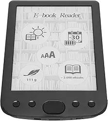 Yinhing Leitor de E-book de 6 Polegadas, 8 GB de Armazenamento, Bateria de 2500 MAh, Tela Confortável para Os Olhos, Leve e Portátil Com Suporte para PDF EPUB para Leitura de Livros